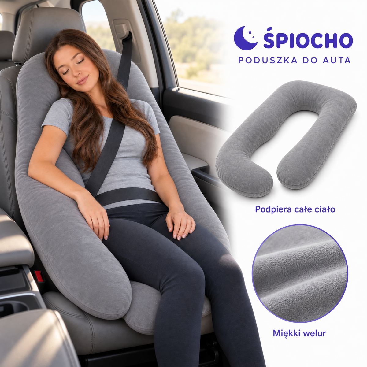 Śpioch – duża poduszka do auta